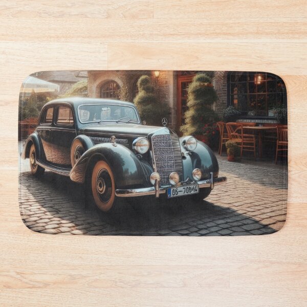 Item preview,  Mercedes Benz retro Black car wallpaper Background designed and sold by Expressions-Sel.