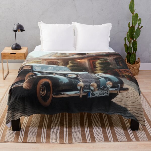 Item preview,  Mercedes Benz retro Black car wallpaper Background designed and sold by Expressions-Sel.