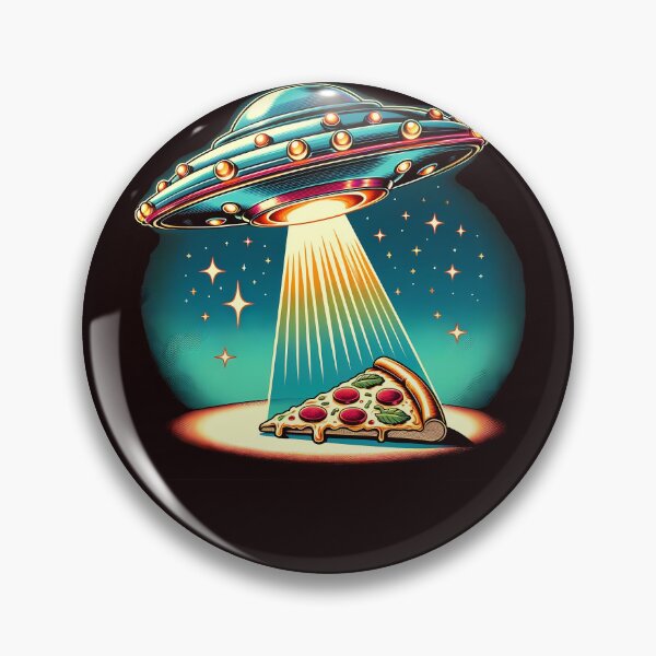 Item preview, Funny Ufo beaming Pizza designed and sold by Logiamerch.