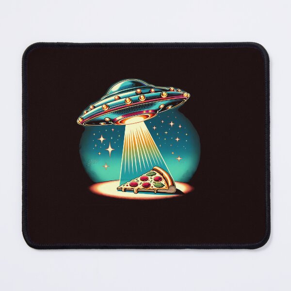 Item preview, Funny Ufo beaming Pizza designed and sold by Logiamerch.