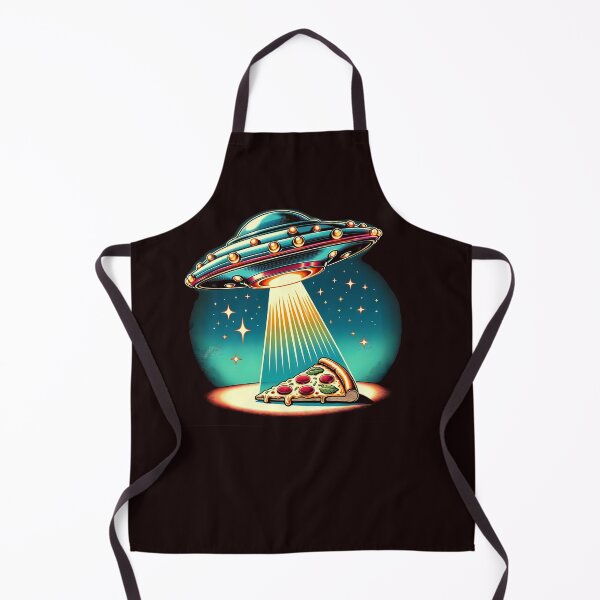 Item preview, Funny Ufo beaming Pizza designed and sold by Logiamerch.