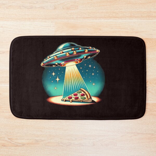 Item preview, Funny Ufo beaming Pizza designed and sold by Logiamerch.