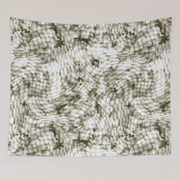 Item preview, Gray green wavy circles with texture - AA0068C designed and sold by LionsHut.