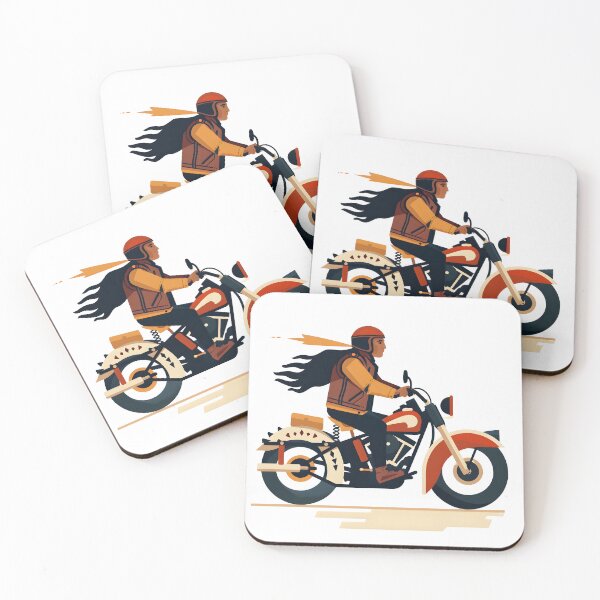 Item preview, rider character riding motorcycle, vintage designed and sold by wonderisland.