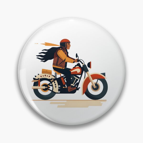 Item preview, rider character riding motorcycle, vintage designed and sold by wonderisland.