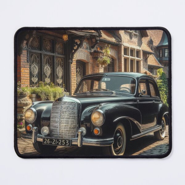 Item preview,  Mercedes Benz retro Luxury Black car wallpaper Background designed and sold by Expressions-Sel.