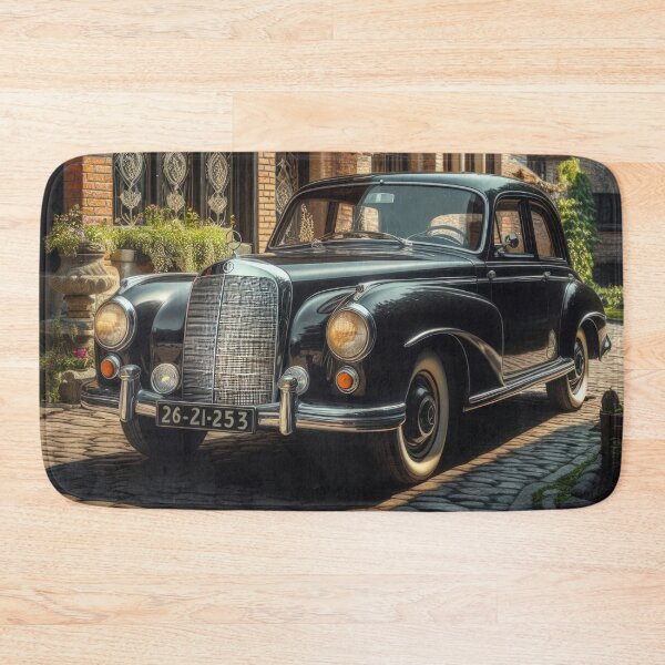 Item preview,  Mercedes Benz retro Luxury Black car wallpaper Background designed and sold by Expressions-Sel.