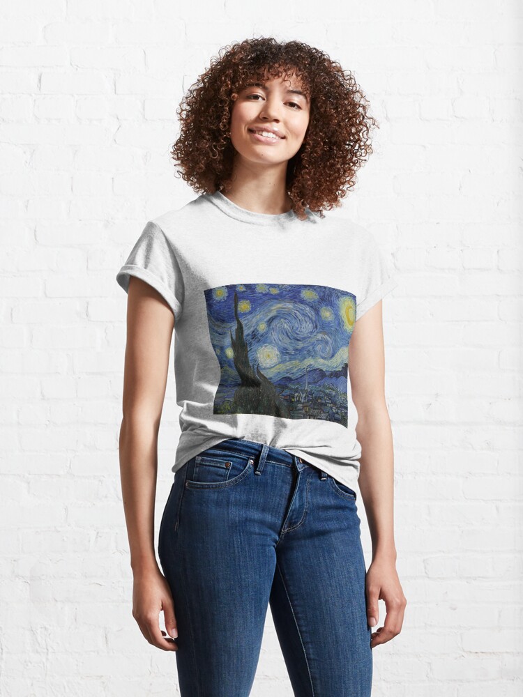 van gogh starry night tshirt