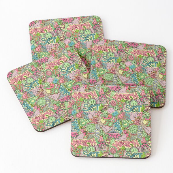 Item preview, All Things Tennis - aqua and peach designed and sold by Sonya Gray.