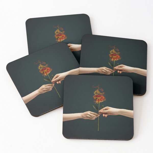 Item preview, hands holding a fire red rose designed and sold by OneLastWish.