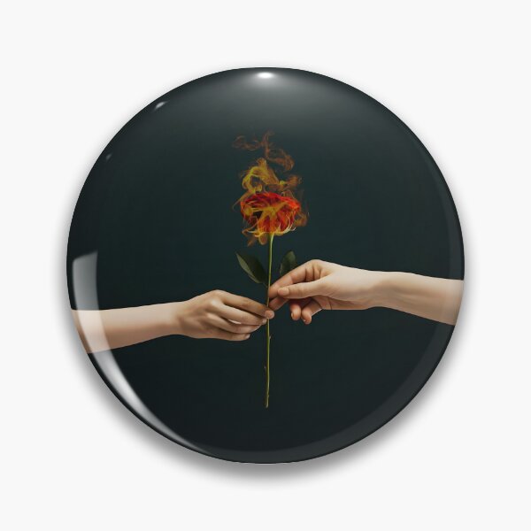 Item preview, hands holding a fire red rose designed and sold by OneLastWish.