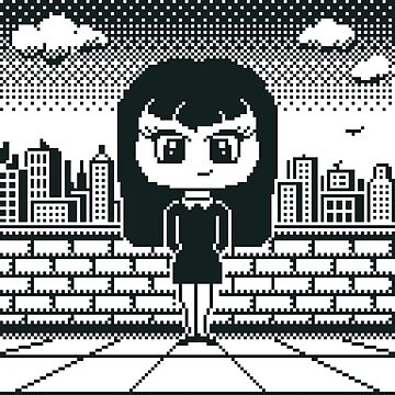 Artwork thumbnail, 1 Bit School Girl - Pixel Art by Retroperks