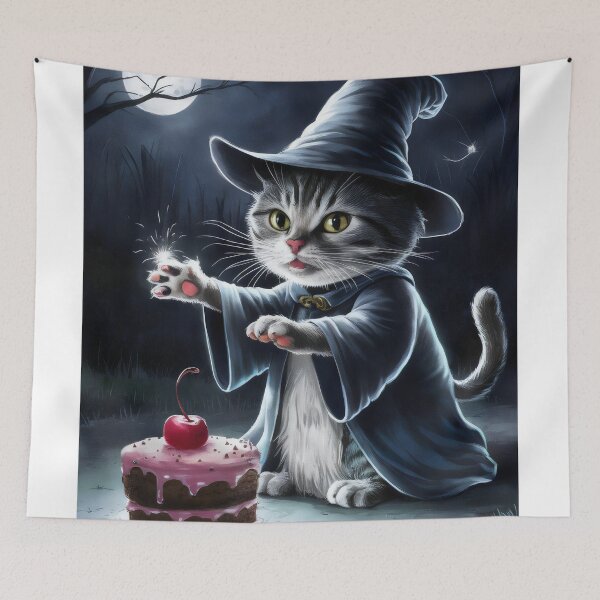 Item preview, Wizard cat. designed and sold by MyHappyArtShop.