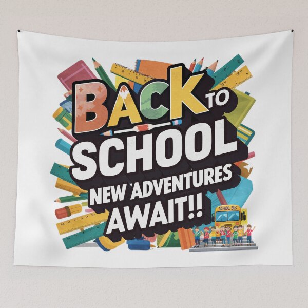 Item preview, Back to school new adventures awaits ! designed and sold by Coollzone.