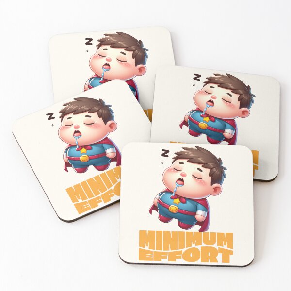 Item preview, Minimum Effort / Lazy Funny Sacrastic Humor Quote Cartoon Gift  designed and sold by InkyGenies.