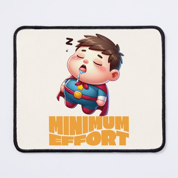 Item preview, Minimum Effort / Lazy Funny Sacrastic Humor Quote Cartoon Gift  designed and sold by InkyGenies.