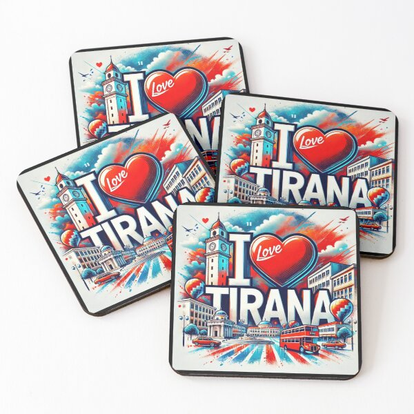 Item preview, I Love Tirana Red  designed and sold by godigitalmedia.