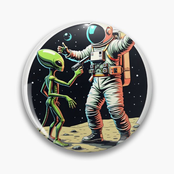 Item preview, Funny Astronaut Getting Robbed By Alien Graphic T-shirt designed and sold by silverback79.