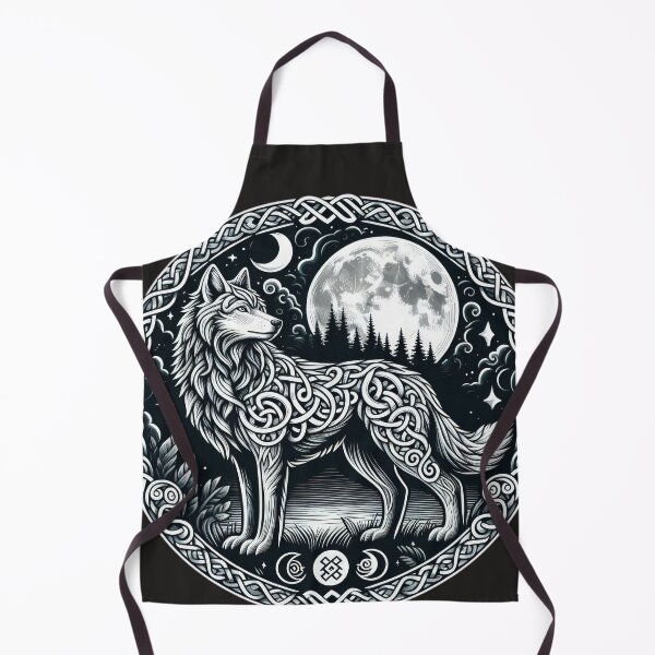 Item preview, Celtic wolf Tribal North wolf with the moon designed and sold by Expressions-Sel.