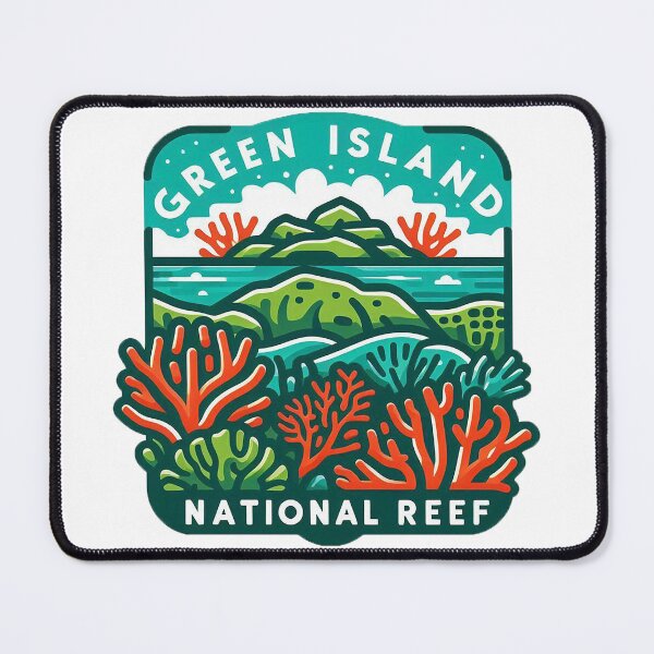 Item preview, Green Island Coral Reef retro logo designed and sold by Silbays.