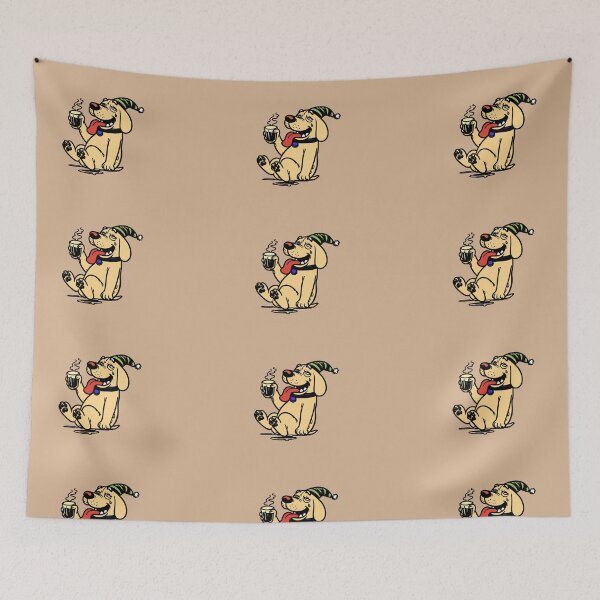Item preview, Funny Dog Sitting - Fun Design with Soft Pastel Background designed and sold by AstronautMerch.