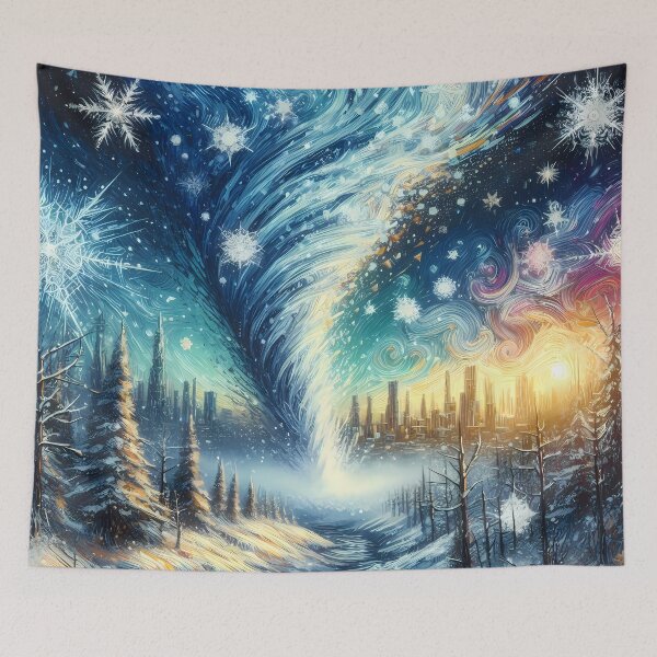 Item preview, Blizzard Tornado through a Winter City, Ai Generated Art  designed and sold by ACC .