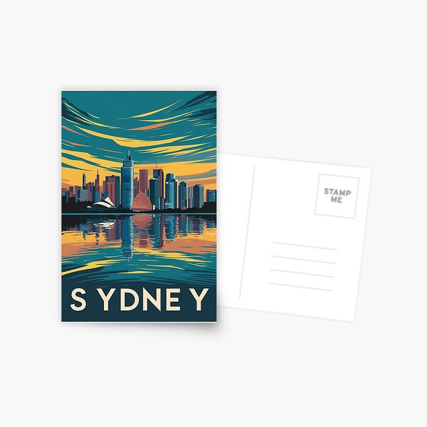 Item preview, Sydney Vintage Travel Poster designed and sold by TravelerRat.