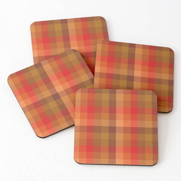 Artikelvorschau, Schmales Plaid „Harvest“ in Orange entworfen und verkauft von Art in My Loft.