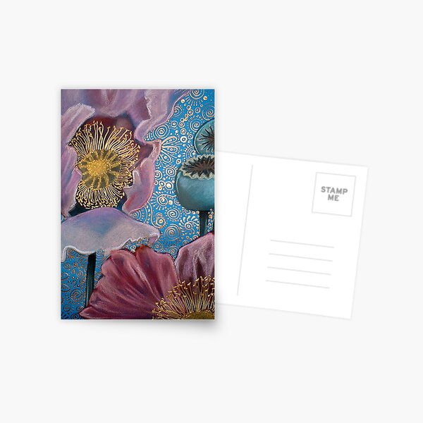 Pink Poppies Postcard