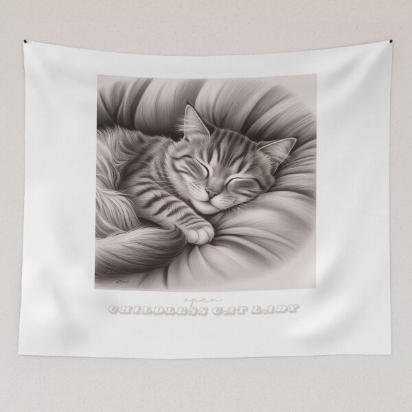 Item preview, childless cat lady designed and sold by sisira gunarathna.