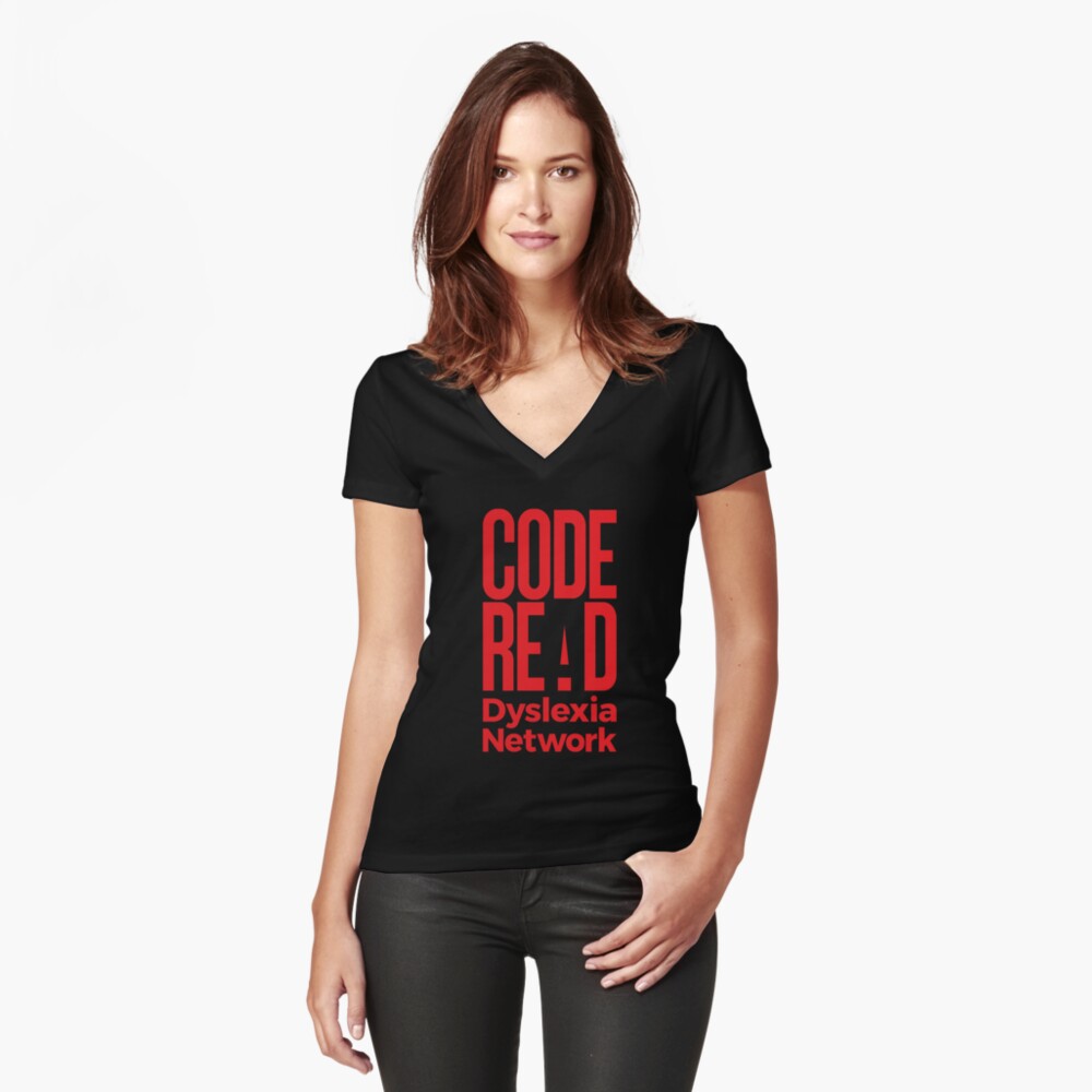 Item preview, Fitted V-Neck T-Shirt designed and sold by CodeRead.