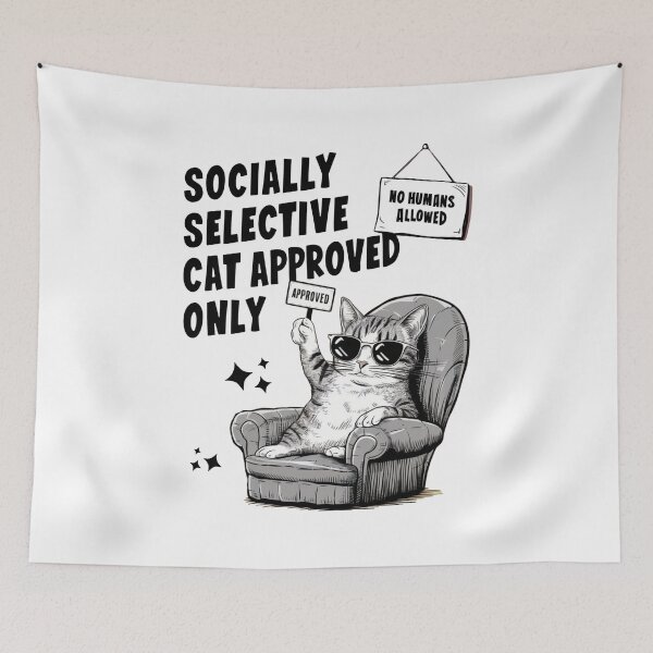 Item preview, Introvert Cat Lover Funny Anti-Social Humor Gift designed and sold by BunBuntheDog-.