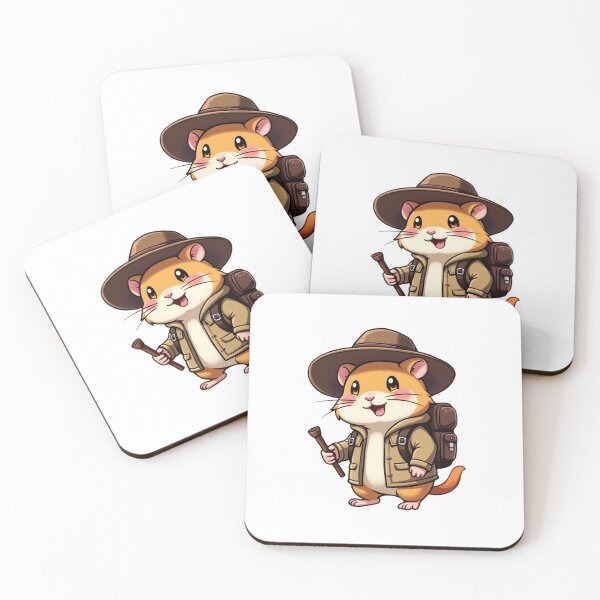 Item preview, Adventurous Chibi  Hamster Explorer designed and sold by BlissfulPrintz.