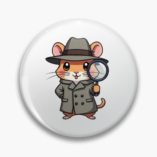 Item preview, Detective Chibi  Hamster on the Case designed and sold by BlissfulPrintz.