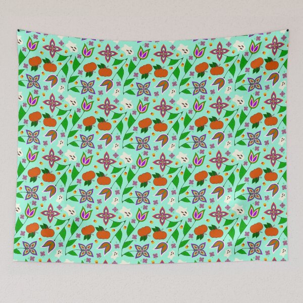 Item preview, Green Halloween Floral designed and sold by Niibidoon.