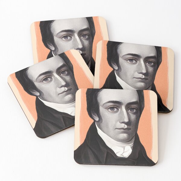 Item preview, English Poet Samuel Taylor Coleridge - orange - illustration  designed and sold by Litstoy.