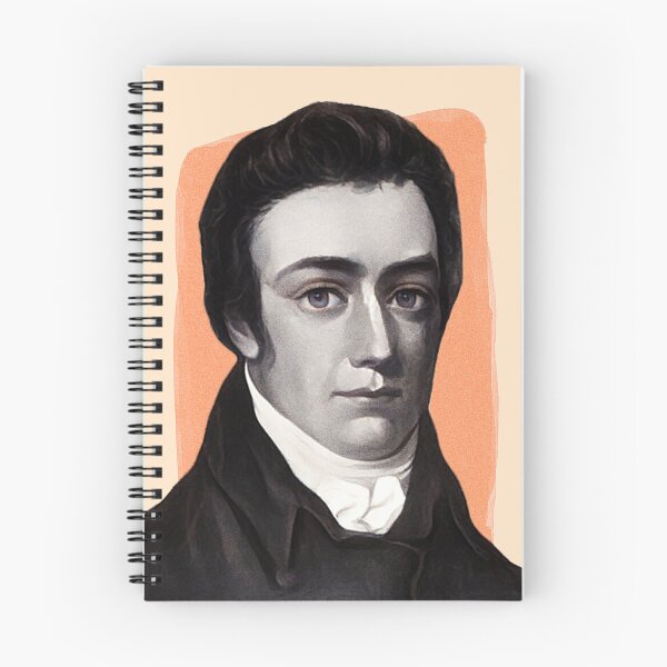 Item preview, English Poet Samuel Taylor Coleridge - orange - illustration  designed and sold by Litstoy.