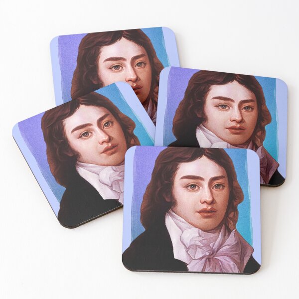 Item preview, English Poet Samuel Taylor Coleridge - blue - illustration  designed and sold by Litstoy.