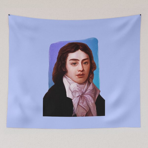 Item preview, English Poet Samuel Taylor Coleridge - blue - illustration  designed and sold by Litstoy.