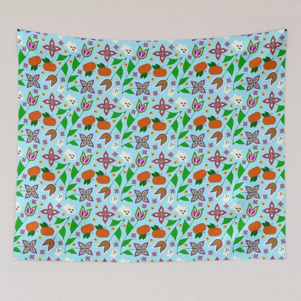 Item preview, Blue Halloween Floral designed and sold by Niibidoon.