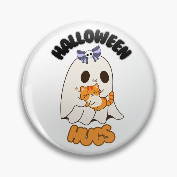 Aperçu de l'œuvre Halloween fait des câlins à une fille fantôme avec son chat créée et vendue par DeadWicked.