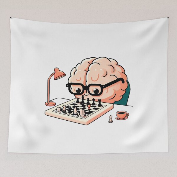 Item preview, Brain — Chess Strategy Mind Design designed and sold by chesstopia.