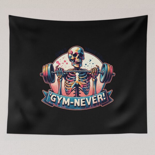 Item preview, Sarcastic Skeleton – "GYM-NEVER!" Dark Humor Design for T-Shirts, Mugs, Stickers & More designed and sold by artedigital99.