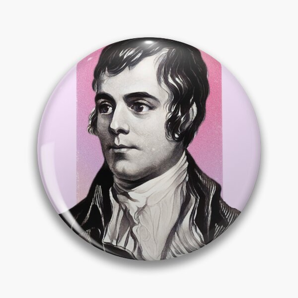 Artikelvorschau, Der schottische Dichter Robert Burns - rosa - Illustration entworfen und verkauft von Litstoy.