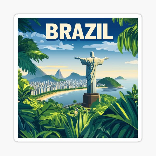Item preview, Brazil Country Art – Stunning Brazil Poster Art Celebrating Iconic Landmarks & Culture designed and sold by nomiraclehere.