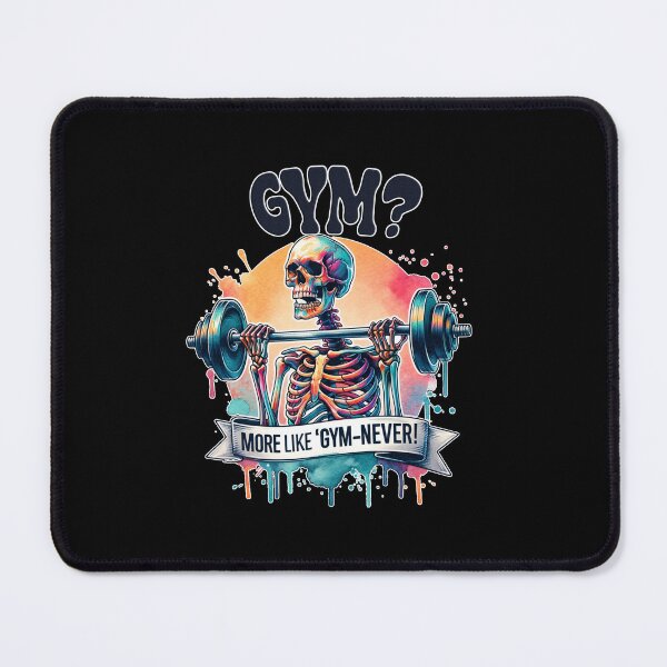 Item preview, Humorous Skeleton – "Gym? More Like 'Gym-never'!" Funny Design for Apparel, Mugs, Stickers & More designed and sold by artedigital99.