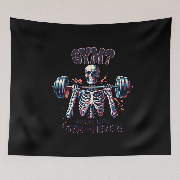 Item preview, Humorous Skeleton – "Gym? More Like 'Gym-never'!" Funny Design for Apparel, Mugs, Stickers & More designed and sold by artedigital99.