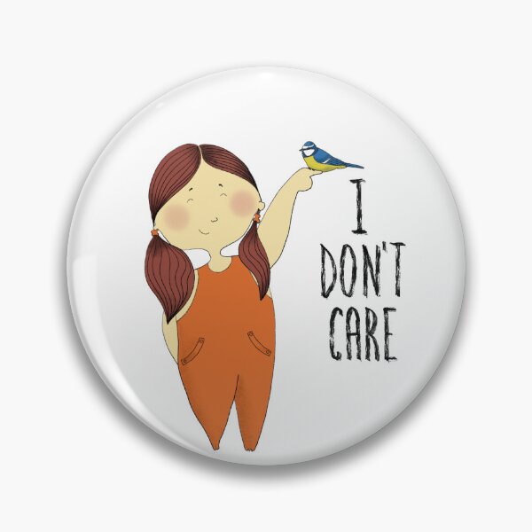 Item preview, Little girl with I don't care text. designed and sold by ArndtDesign.