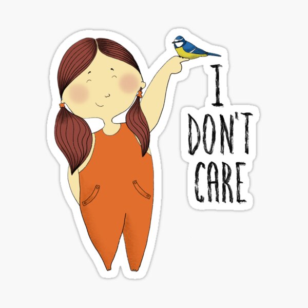 Item preview, Petite fille avec un texte "je m'en fiche". designed and sold by ArndtDesign.