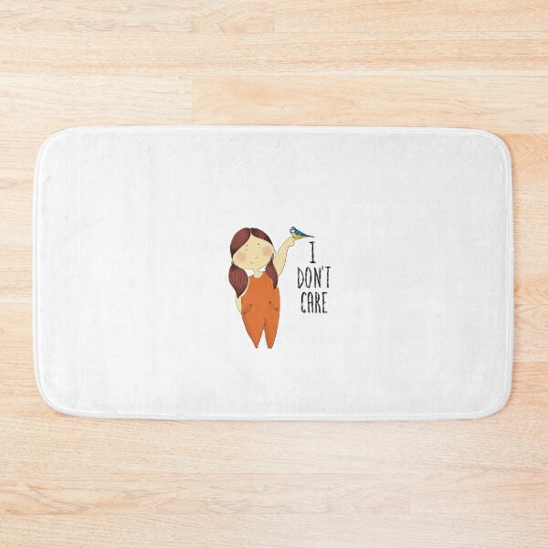 Item preview, Little girl with I don't care text. designed and sold by ArndtDesign.